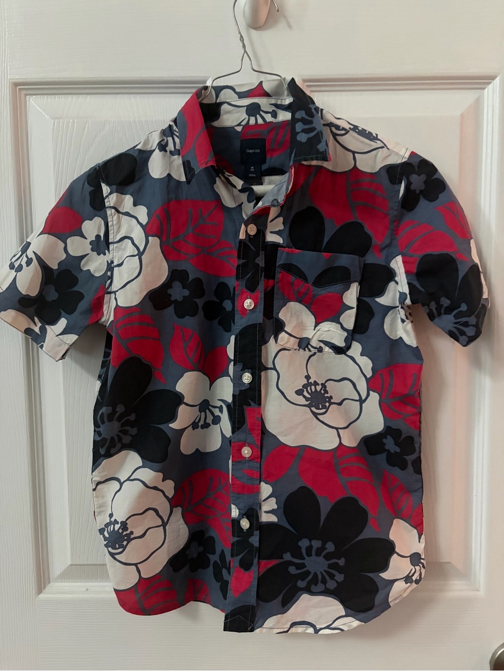 GAP Kids Floral Short-Sleeve Button-Up Beach Shirt